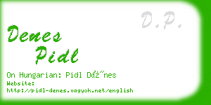 denes pidl business card